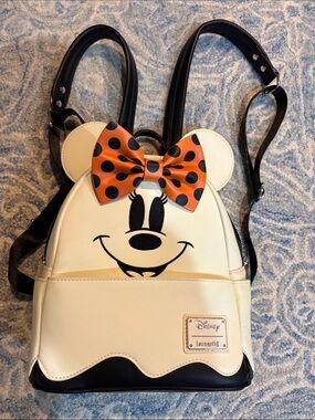 Disney Cream and Orange Minnie Mouse Kids Backpack